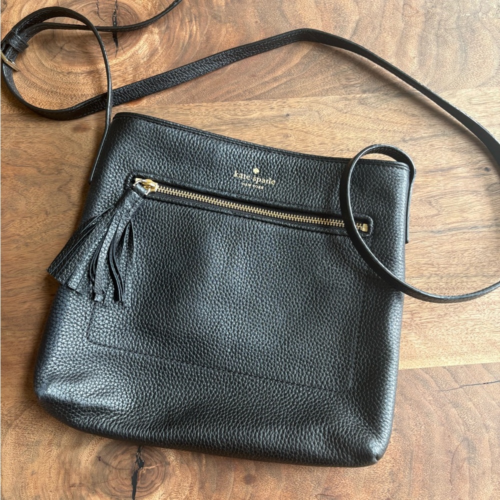 Kate Spade Black Leather Crossbody Bag